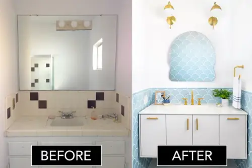 Renovarea unei bai foto inainte si dupa