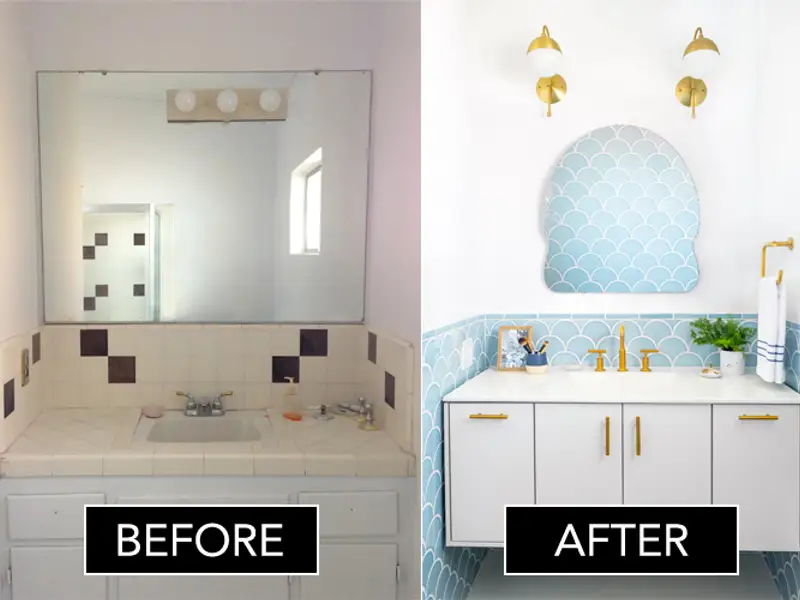 Renovarea unei bai foto inainte si dupa