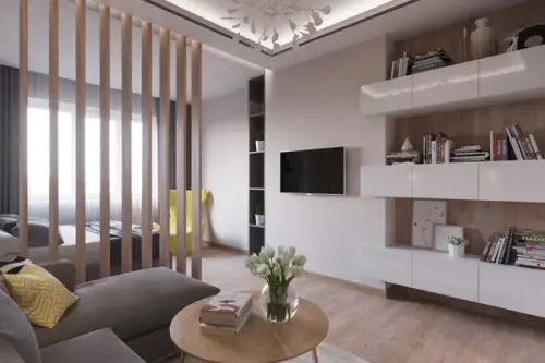 Spatiu modern amenajat in tonuri neutre