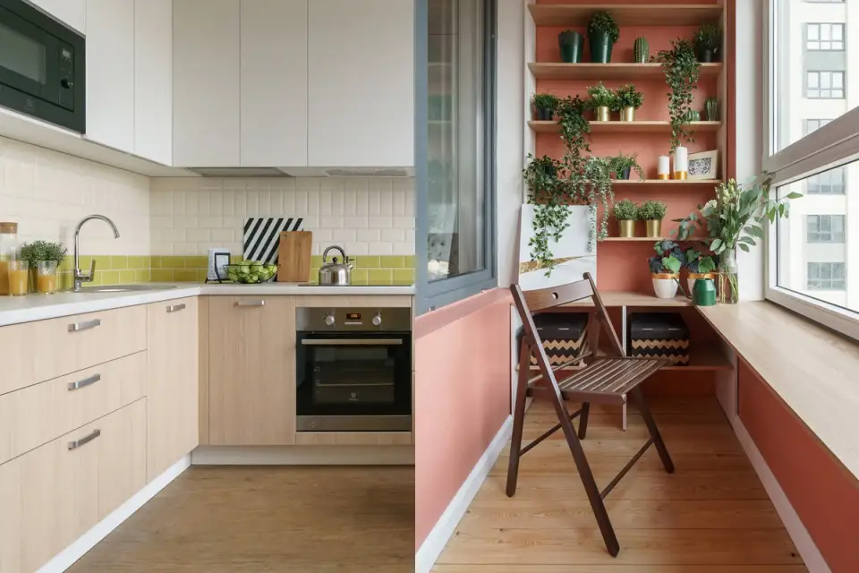 Stil scandinav cu accente de culori curajoase in amenajarea unui apartament de tip studio