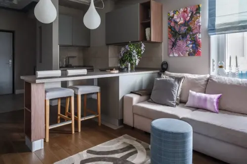 Apartament de trei camere modern amenajat pentru un cuplu tanar