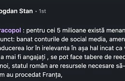 Jurnalistul Alexandru Bogdan Stan vrea tabere de reeducare pentru cei 5,3 milioane de români care l-au votat pe Simion: Trebuie aduși în irelevanță până vor susține LGBT