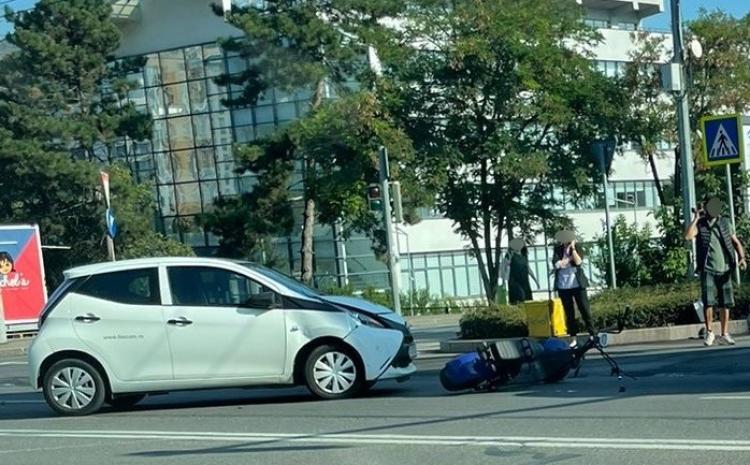 Accident rutier, marți dimineața, 13 august, în față la Iulius Mall din Cluj-Napoca