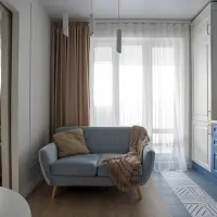 Eleganta si confort in doar 39 mp Amenajare cu accente de albastru