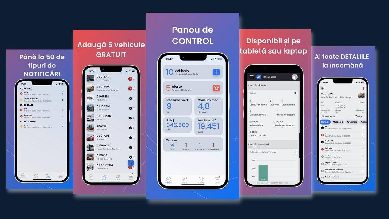 Aplicația MyCar Assistant a depășit 50.000 de vehicule înscrise în platformă