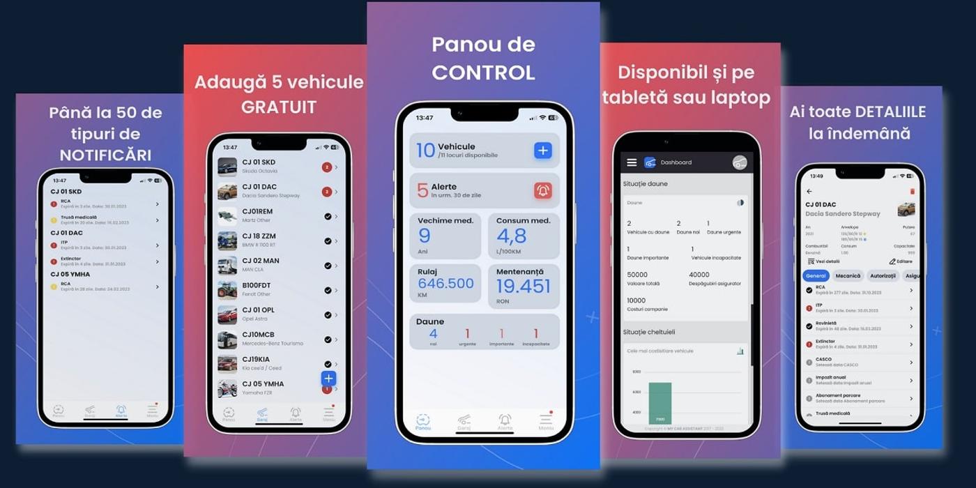 Aplicația MyCar Assistant a depășit 50.000 de vehicule înscrise în platformă