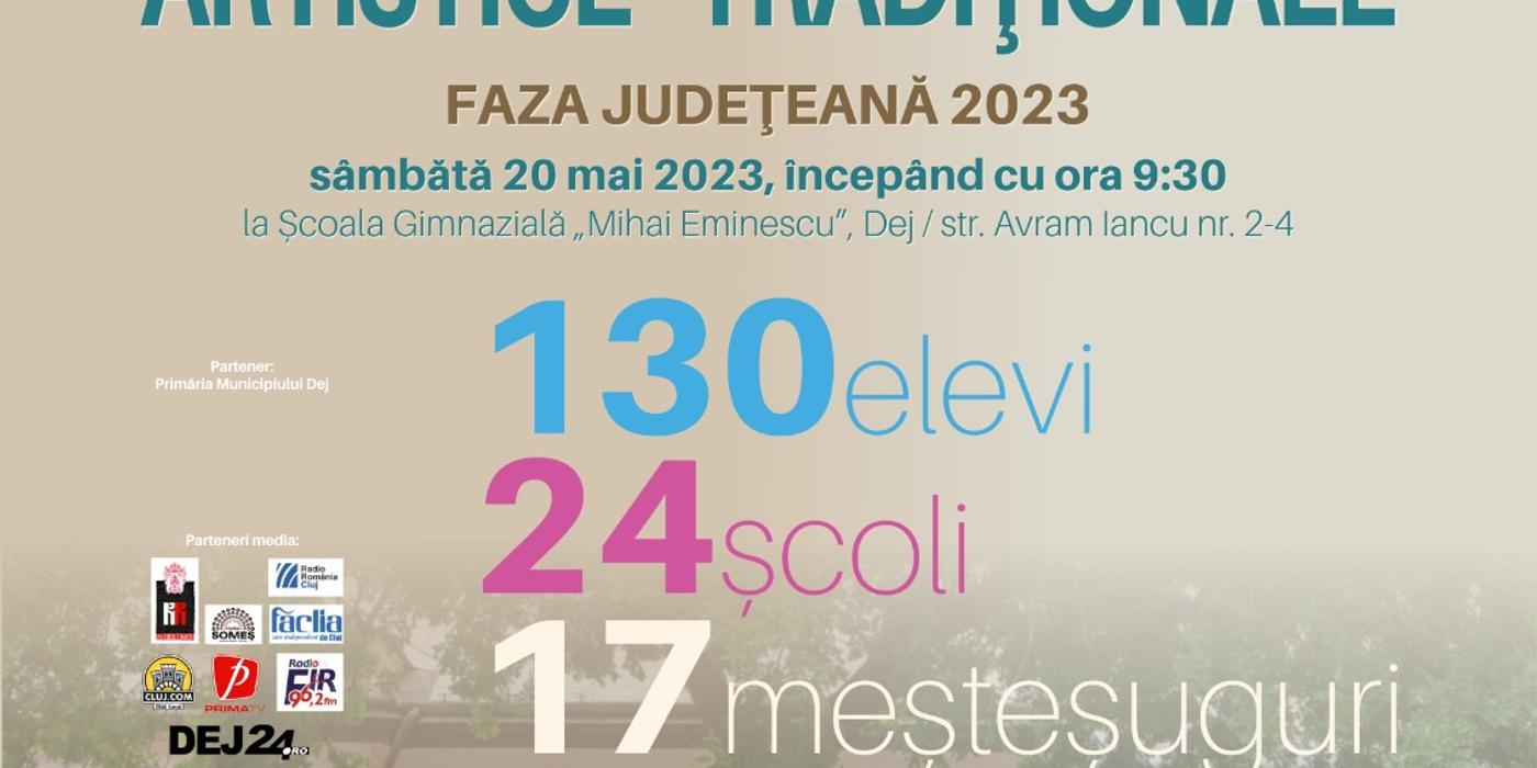 Sâmbătă, 20 mai 2023, are loc o nouă ediţie a Olimpiadei de Meşteşuguri Artistice Tradiţionale, la Dej