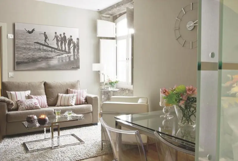 Spatiul elegant al unui apartament de 50 mp