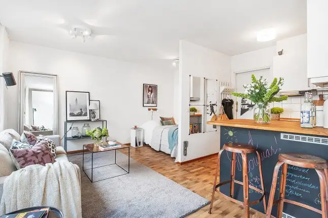 O amenajare chic pentru un apartament studio de 28mp