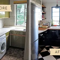 Bucatarie demodata, renovata intr-un stil modern