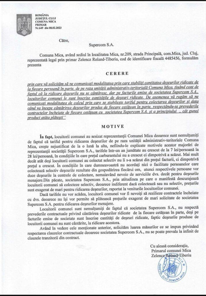Supercom a majorat deja tarifele la gunoi