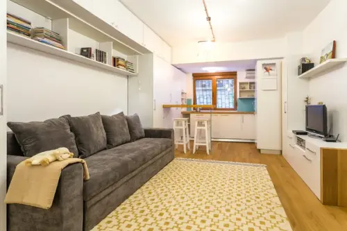 Design minimalist intr-o garsoniera din Bucuresti