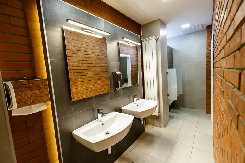 Baile cu personalitate sunt amenajate cu placajul ceramic Brikston klinker