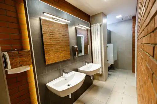 Baile cu personalitate sunt amenajate cu placajul ceramic Brikston klinker