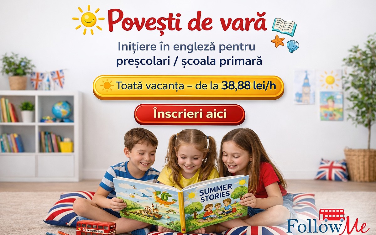 Școala de engleză FollowMe dă startul înscrierilor pentru cursurile de vară 2026