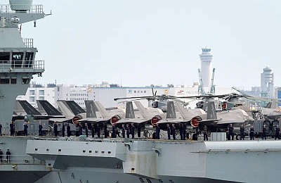 Grupul de luptă al NATO care apără Marea Neagră: portavion, avioane F-35, fregate, distrugătoare. Gata de atac