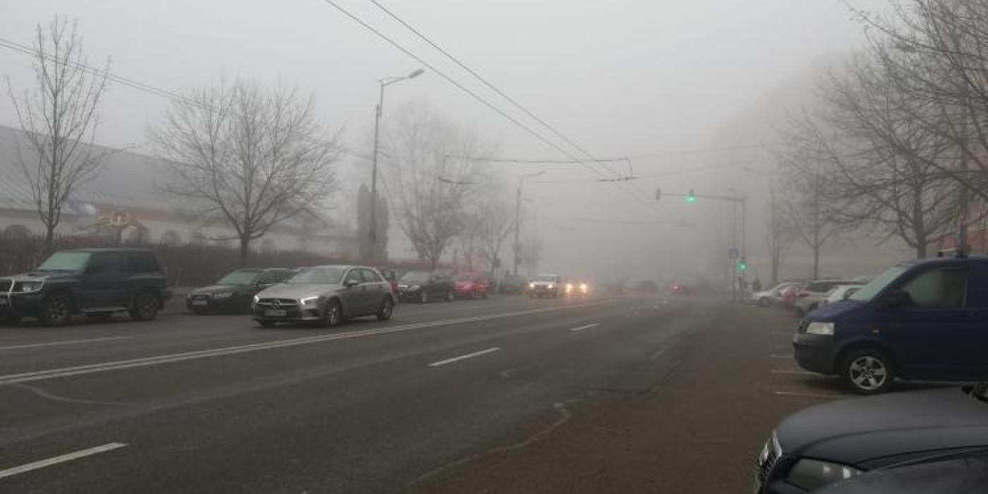 Ceață pe mai multe drumuri din Cluj, în această dimineață