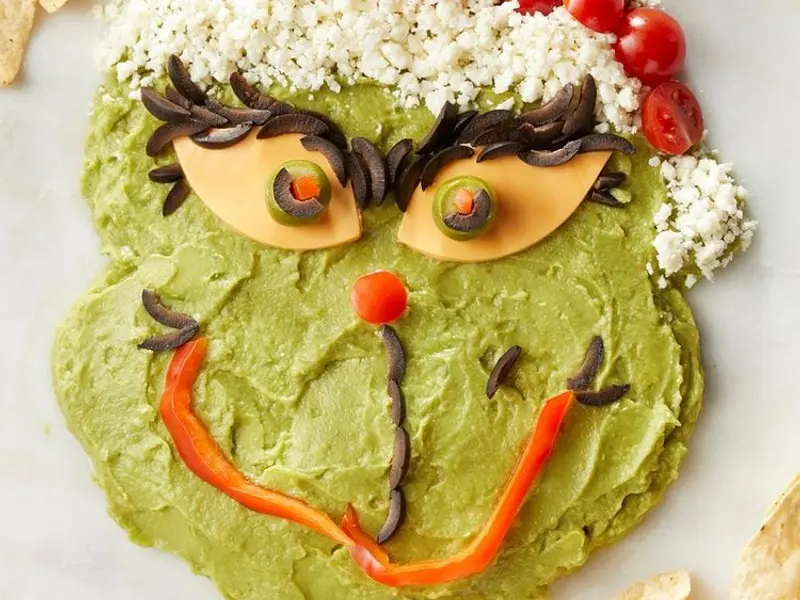 Guacamole-ul Grinch, aperitiv festiv cu tematică de sărbători