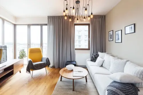 Spatiu cu stil amenajat in acest apartament de 2 camere