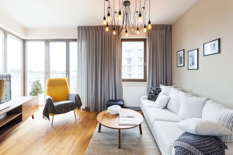 Spatiu cu stil amenajat in acest apartament de 2 camere