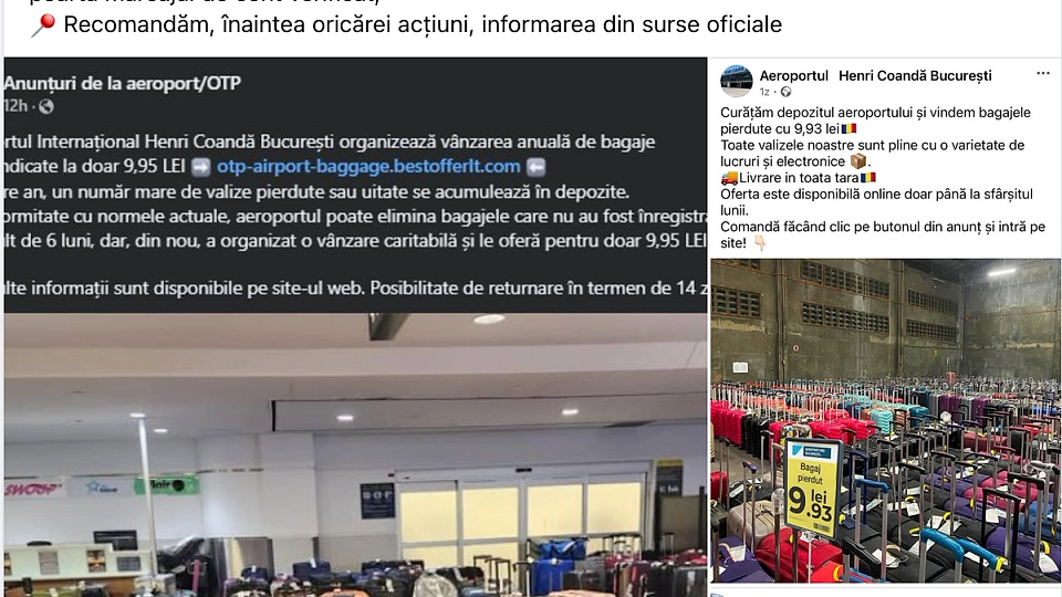 Atenție la schema „Bagaje pierdute la 10 lei”! Înșelătorie pe rețelele de socializare