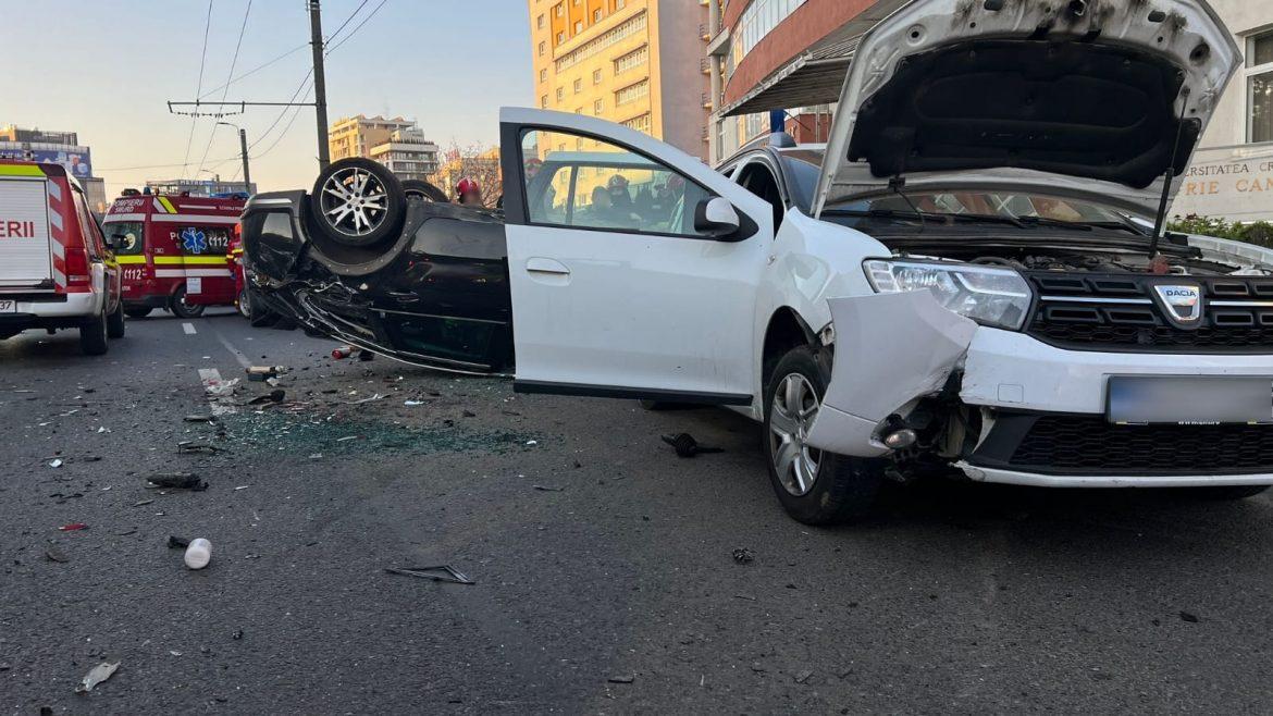 În această dimineața s-a produs un accident rutier pe strada Teodor Mihaly din Muj-Napoca