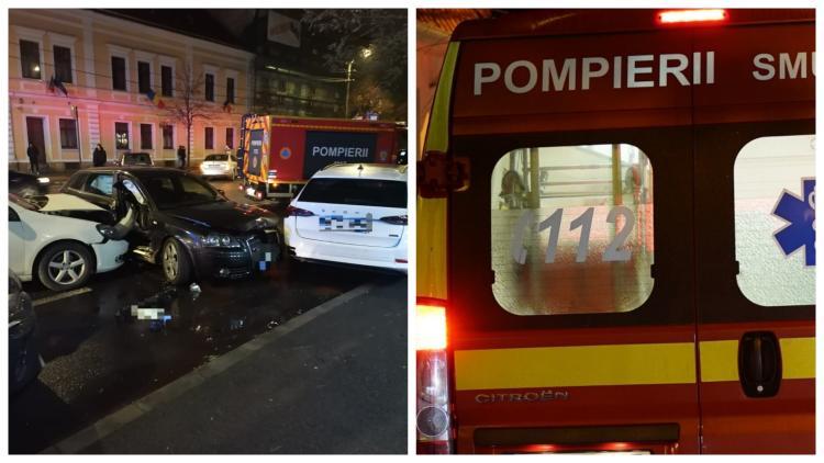 Patru mașini au fost implicate într-un accident, joi seara, pe Calea Dorobanților din Cluj-Napoca