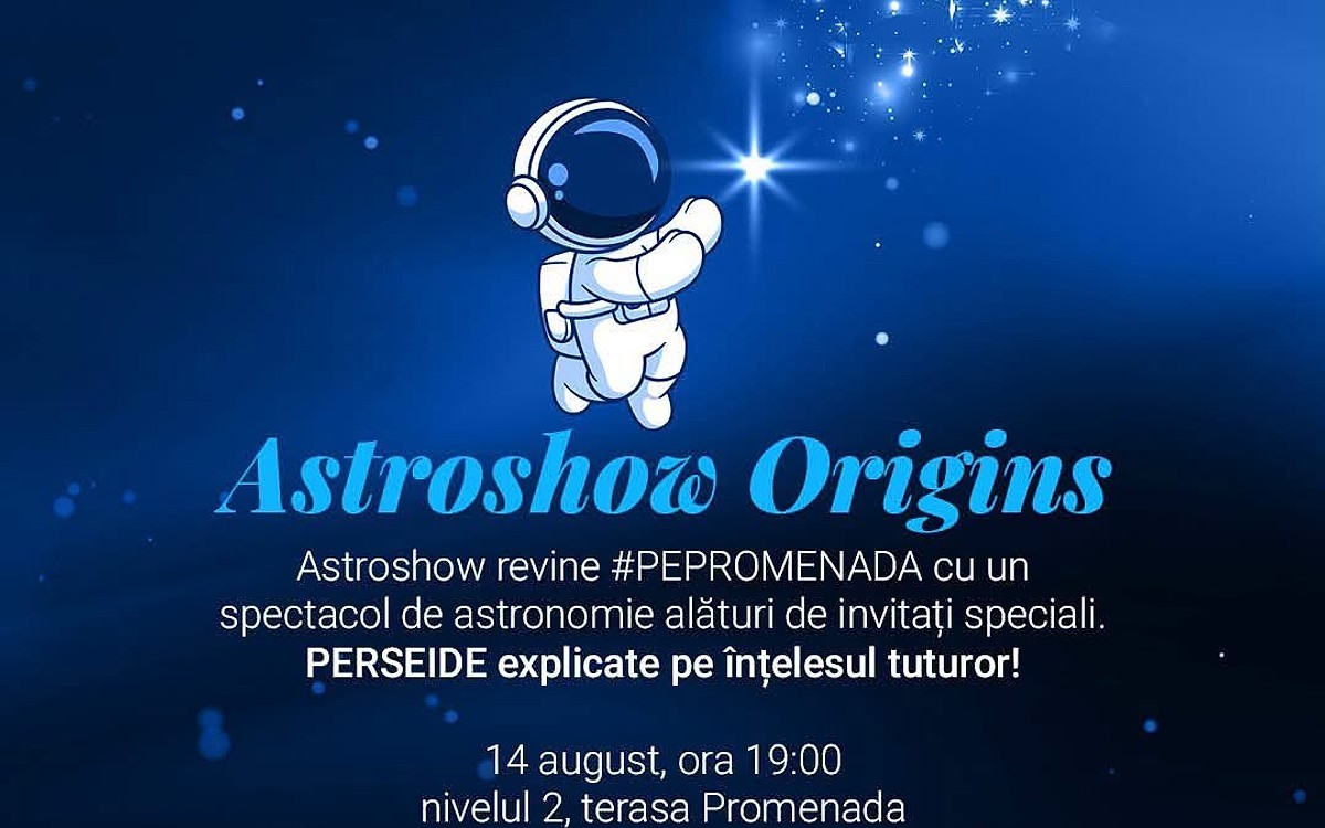 Privind cerul de pe acoperișul orașului: AstroShow revine vinerea aceasta pe terasa Promenada Mall