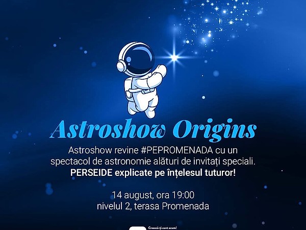 Privind cerul de pe acoperișul orașului: AstroShow revine vinerea aceasta pe terasa Promenada Mall