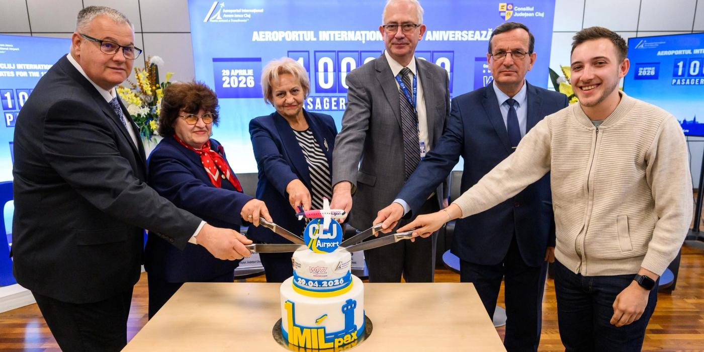 Record la Aeroportul Internațional Cluj: Pasagerul cu numărul 1.000.000, celebrat cu 16 zile mai devreme față de anul trecut