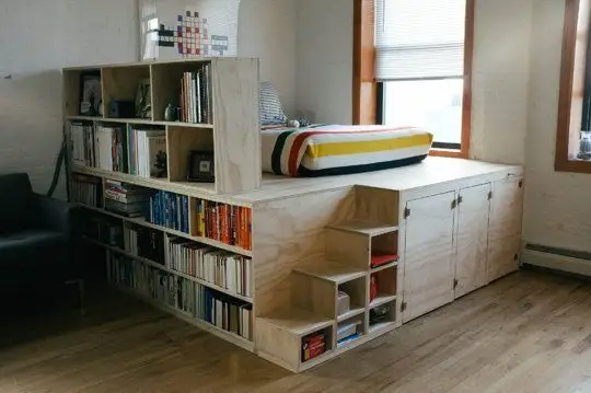 Mobilier multifunctional: platforma inaltata
