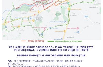 Restricții de circulație, duminică, pe mai multe străzi din Cluj-Napoca cu ocazia Maratonului Internațional WizzAir