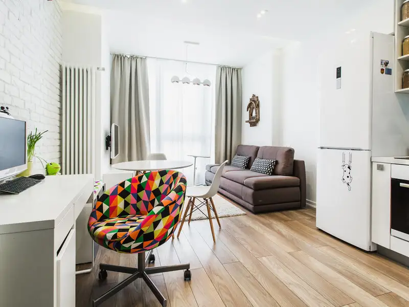 Un apartament de 2 camere amenajat in 37mp pentru o familie cu un copil