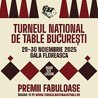 Înscrierile la Turneul Național de Table 2025 au intrat pe ultima sută de metri