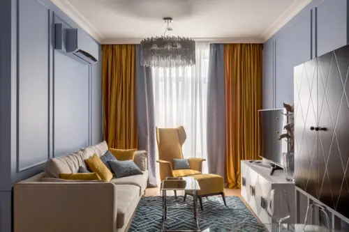 Expresivitate cromatica intr-un apartament de 55 metri patrati