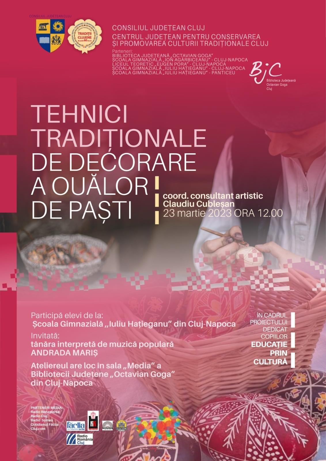 Proiectul educativ ,,Tehnici tradiționale de decorare a ouălor de Paște” este în plină desfășurare la Cluj