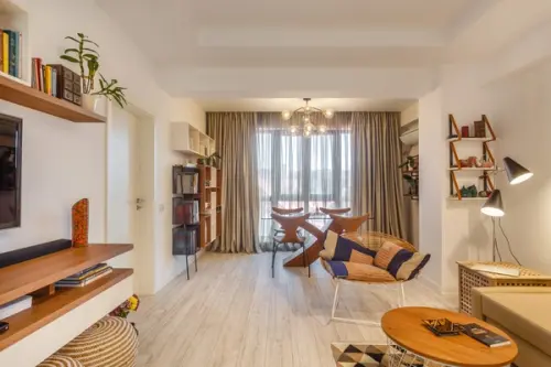 Transparenta si plutire in amenajarea unei zone de zi din Bucuresti