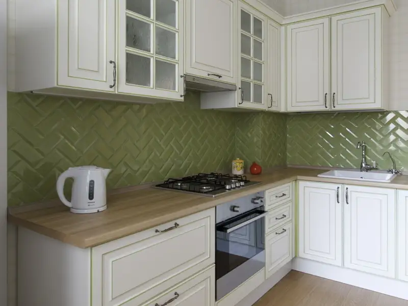 O amenajare de bucatarie inspirata de culorile naturii