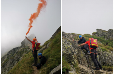 Turist clujean, salvat din vârful munților Făgăraș de salvamontiștii din Sibiu și Argeș