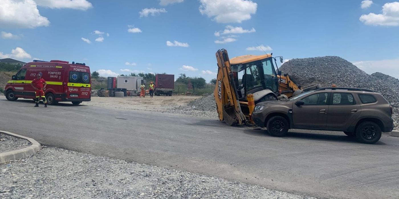 Accident neobișnuit pe o stradă din Cluj-Napoca