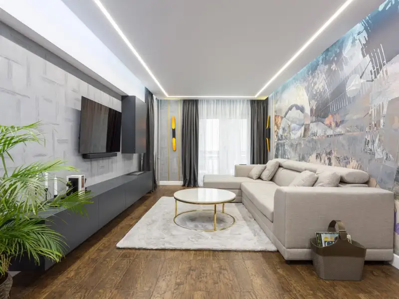 Reamenajare apartament cu doua camere Stil eclectic cu influente industriale