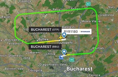 O aeronavă Ryanair care trebuia să aterizeze la Otopeni a aterizat la Băneasa, dar compania a luat decizia de a nu debarca pasagerii / Pista de la Otopeni era curăţată / Avionul a ajuns la Otopeni cu două ore şi jumătate întârziere