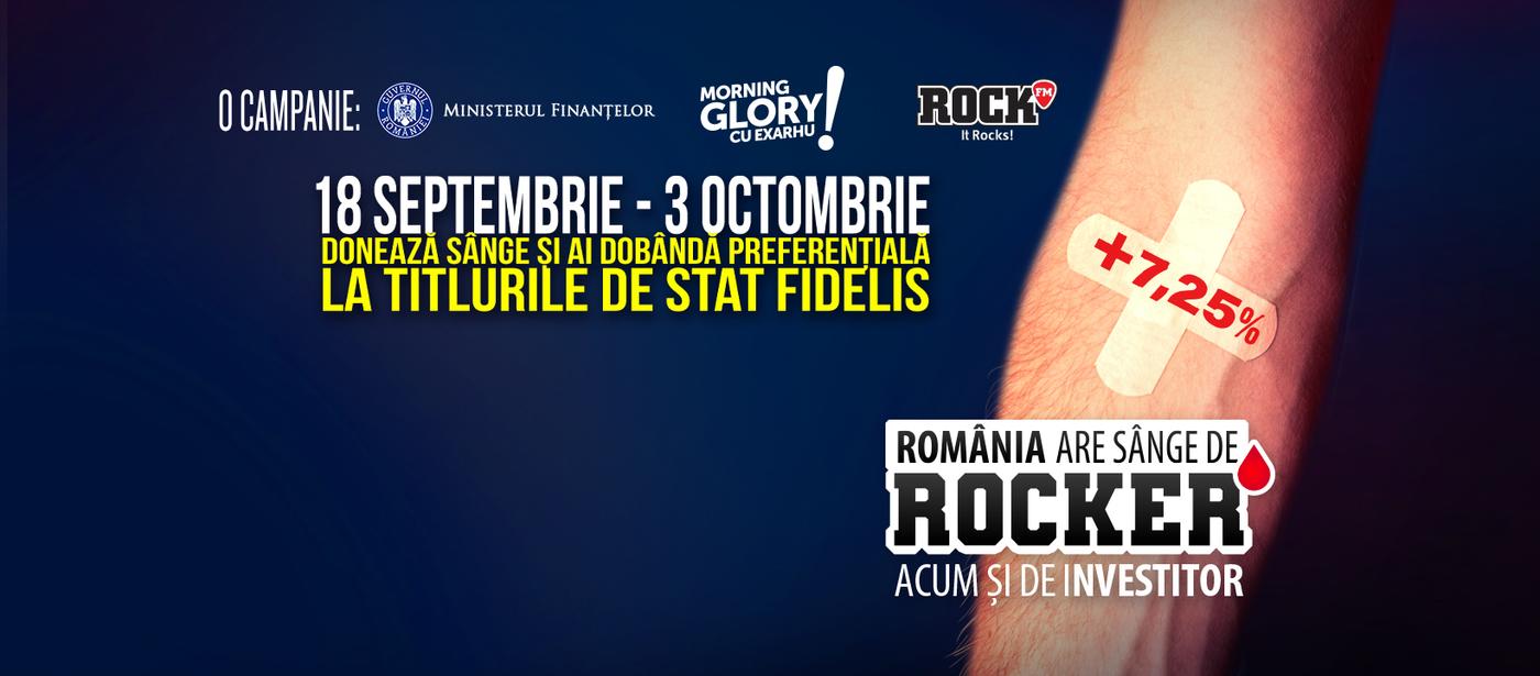 Începe a treia ediţie din acest an a campaniei România are sânge de rocker / Donatorii de sânge vor avea cea mai mare dobândă la titlurile de stat FIDELIS