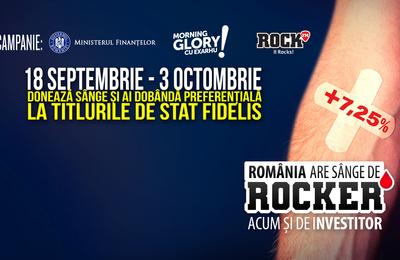 Începe a treia ediţie din acest an a campaniei România are sânge de rocker / Donatorii de sânge vor avea cea mai mare dobândă la titlurile de stat FIDELIS