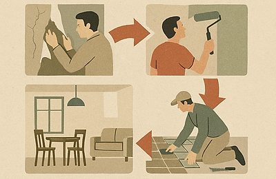 Pașii unei transformări complete a unui apartament vechi