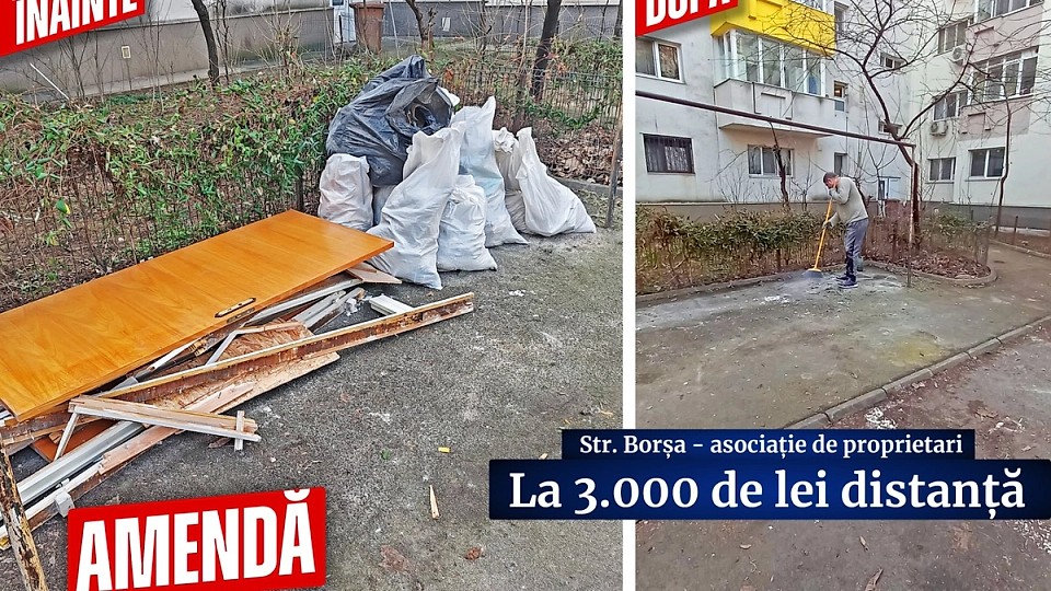 Operațiunea „Trash Busters” în Sectorul 1: Amenzi pentru cei care aruncă gunoiul pe domeniul public