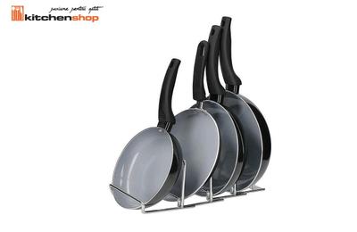 Suport pentru tigăi și produse destinate depozitării, disponibile pe KitchenShop.ro