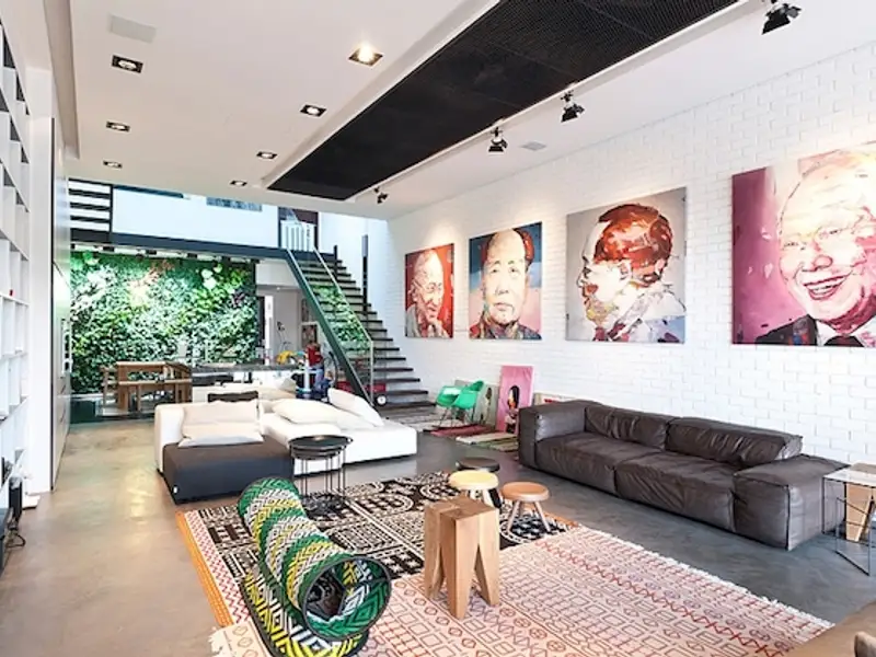 O casa de vis din Singapore cu un design interior modern