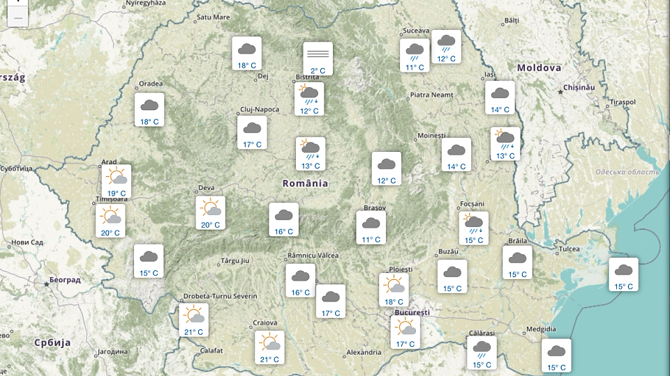 Vremea în București: Am scăpat de codul portocaliu, dar ploile și temperaturile scăzute continuă până joi