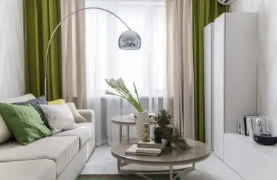 Verde si contemporan, amenajarea unui apartament cu 2 camere de mici dimensiuni